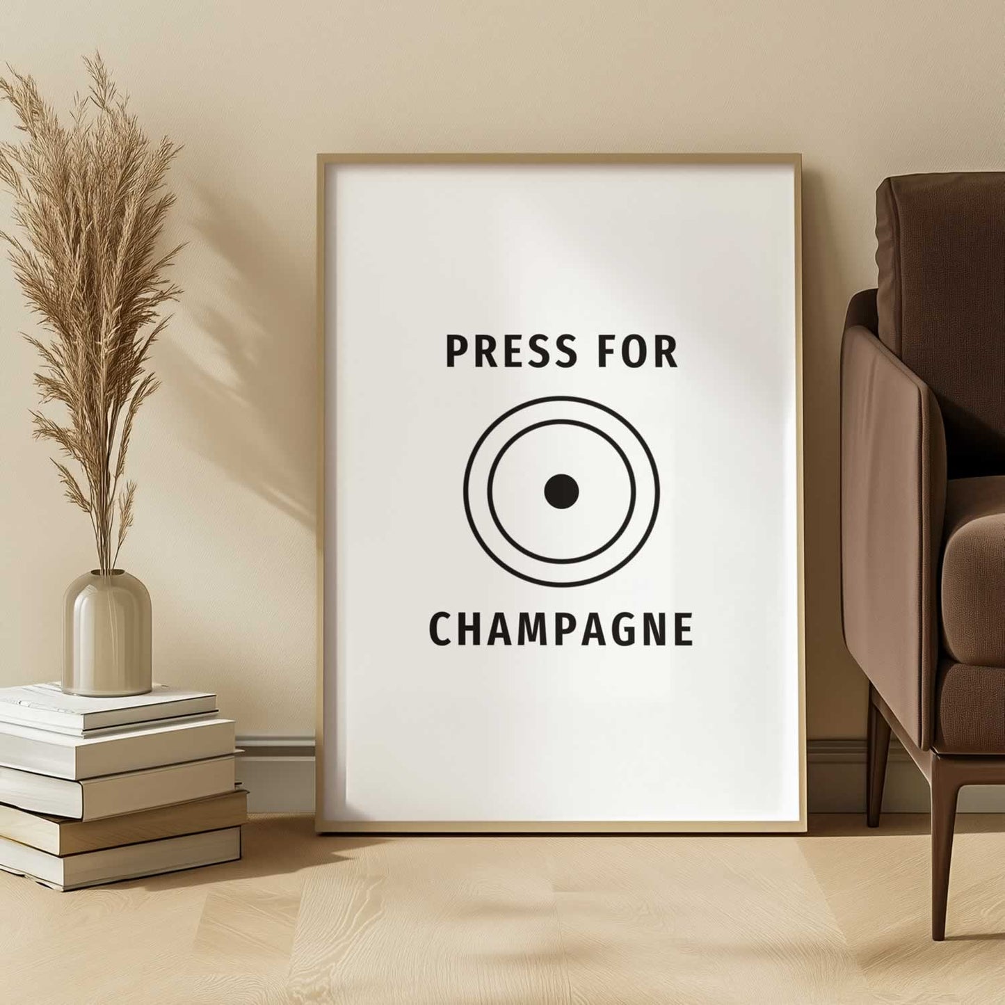Press For Champagne Wall Art Print
