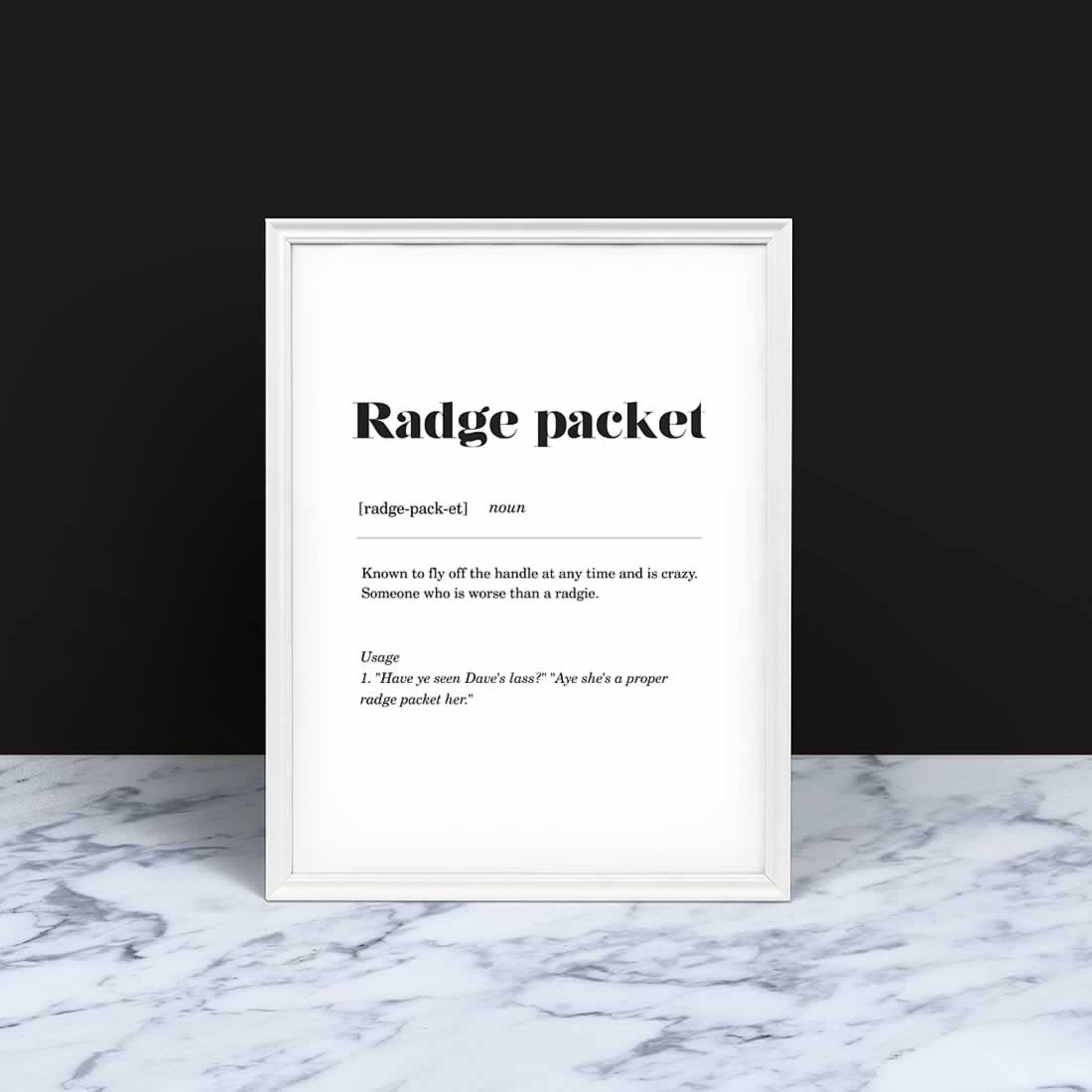 Radge Packet Geordie Poster