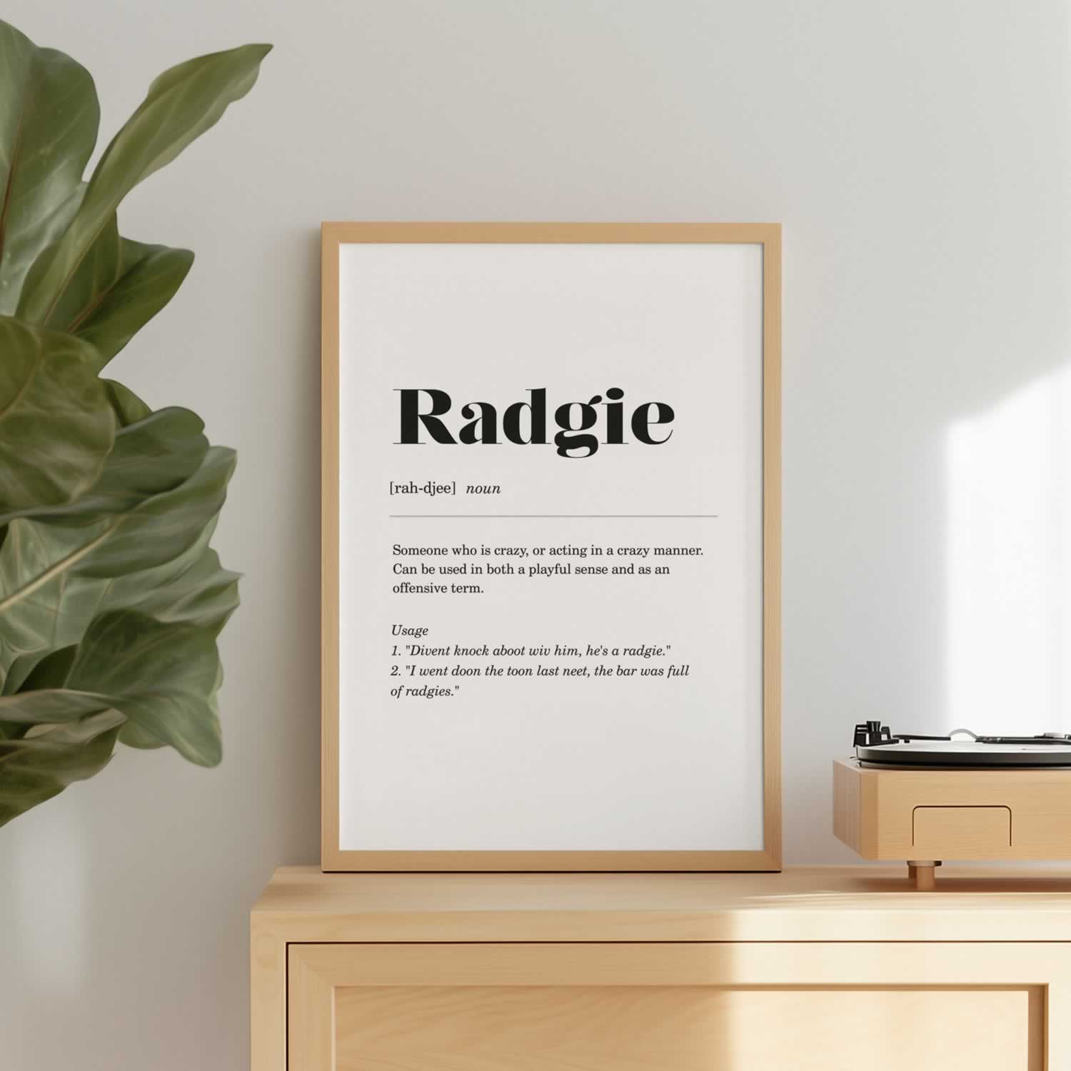 Radgie Geordie Definition Wall Art