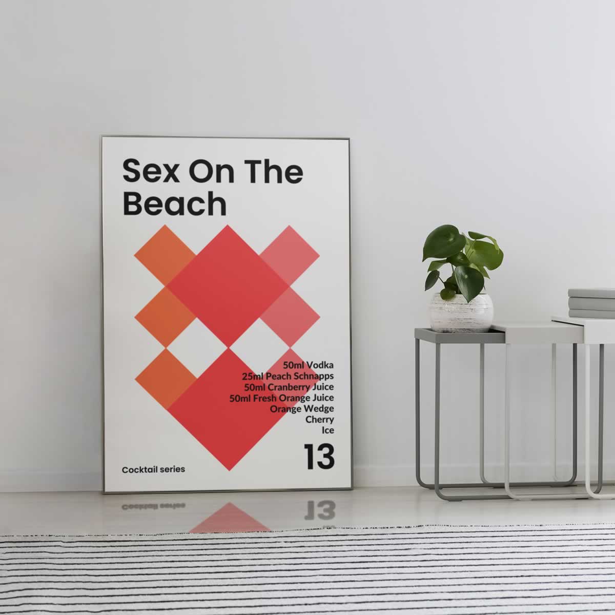Sex On The Beach Cocktail Poster
