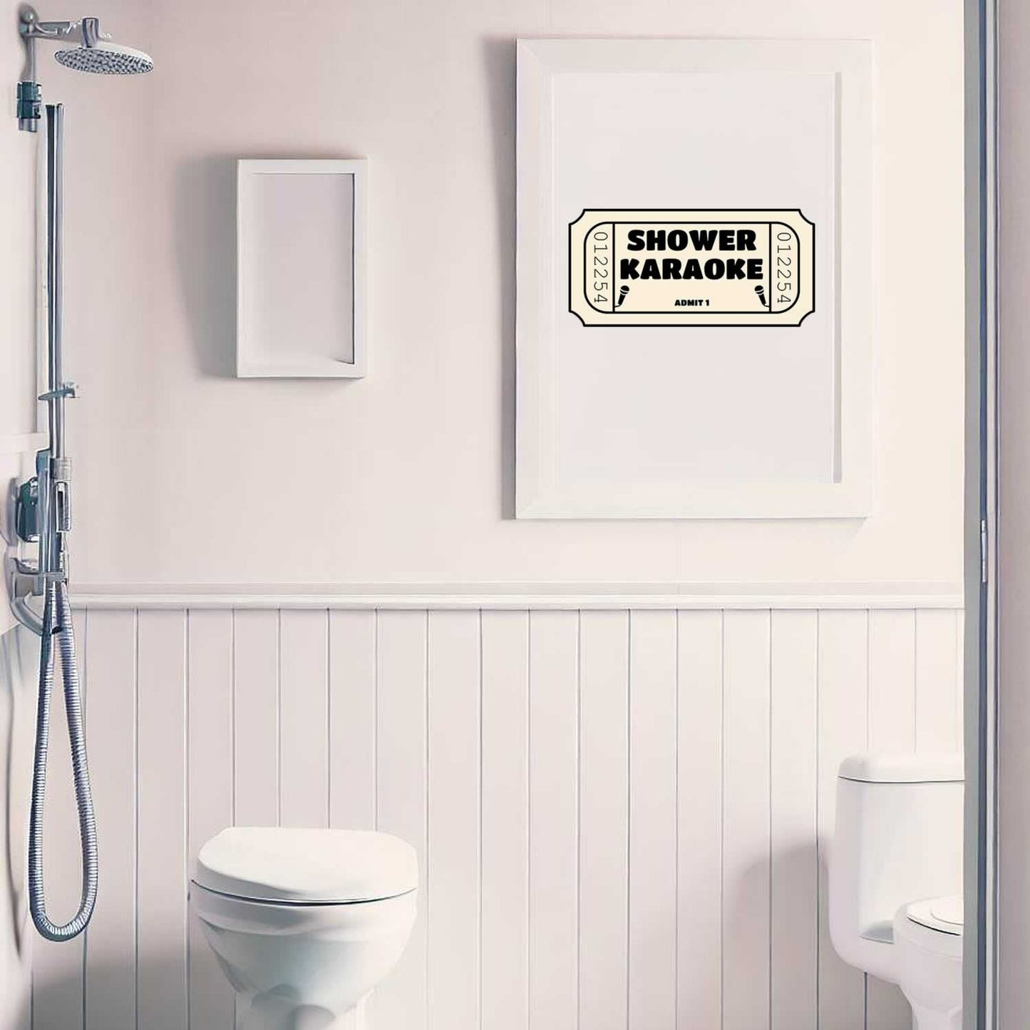 Shower Karaoke One Ticket Wall Art