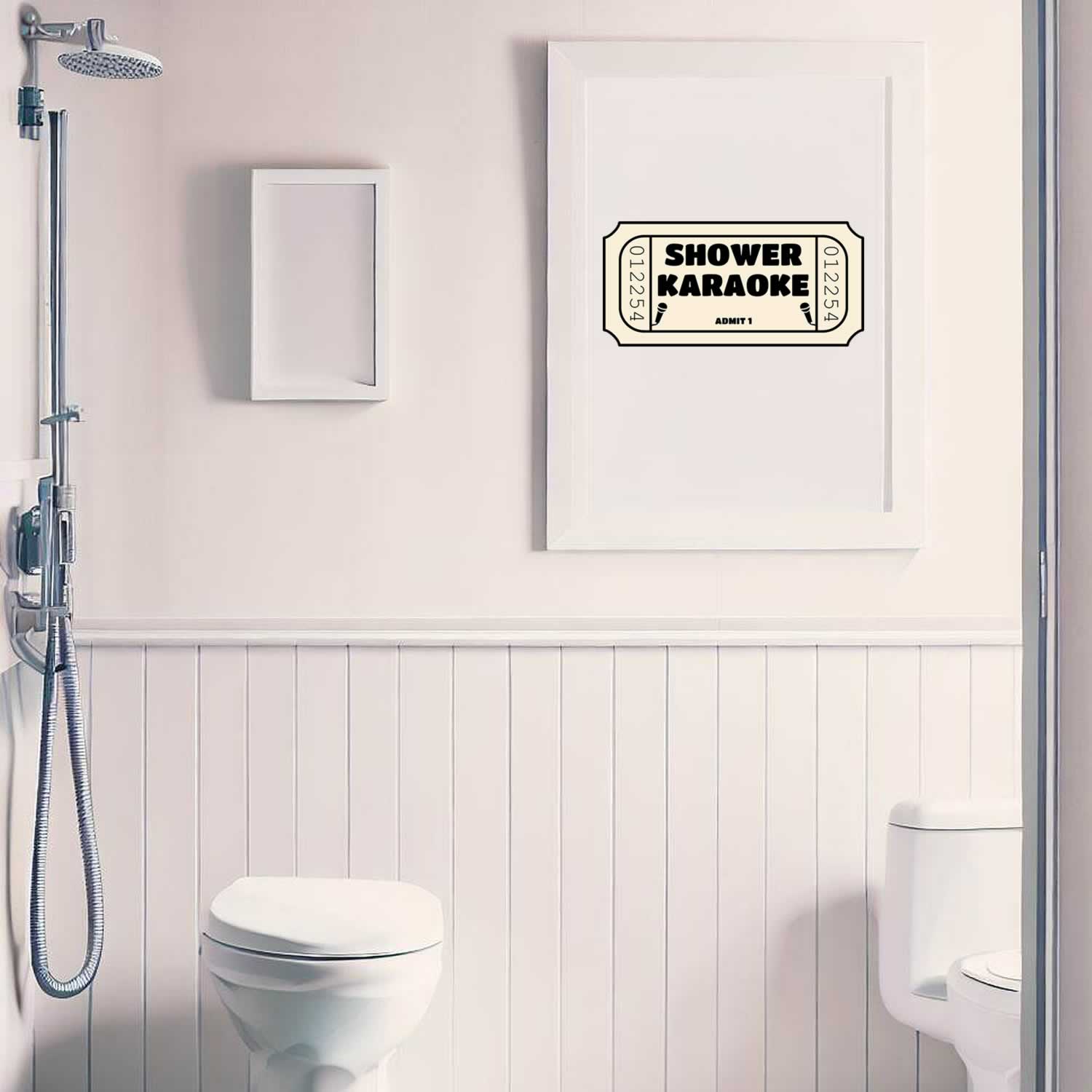 Shower Karaoke One Ticket Wall Art