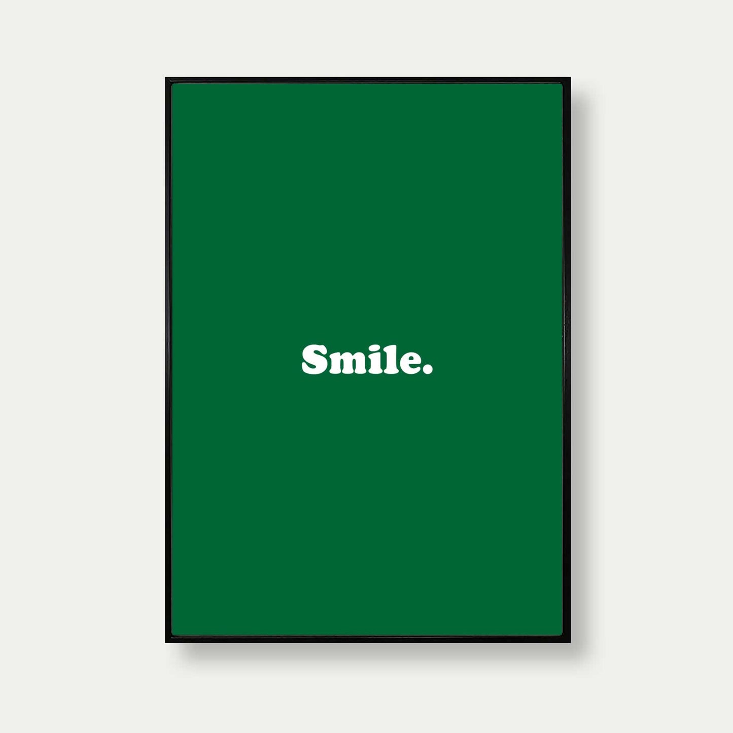 Smile Art Print In green