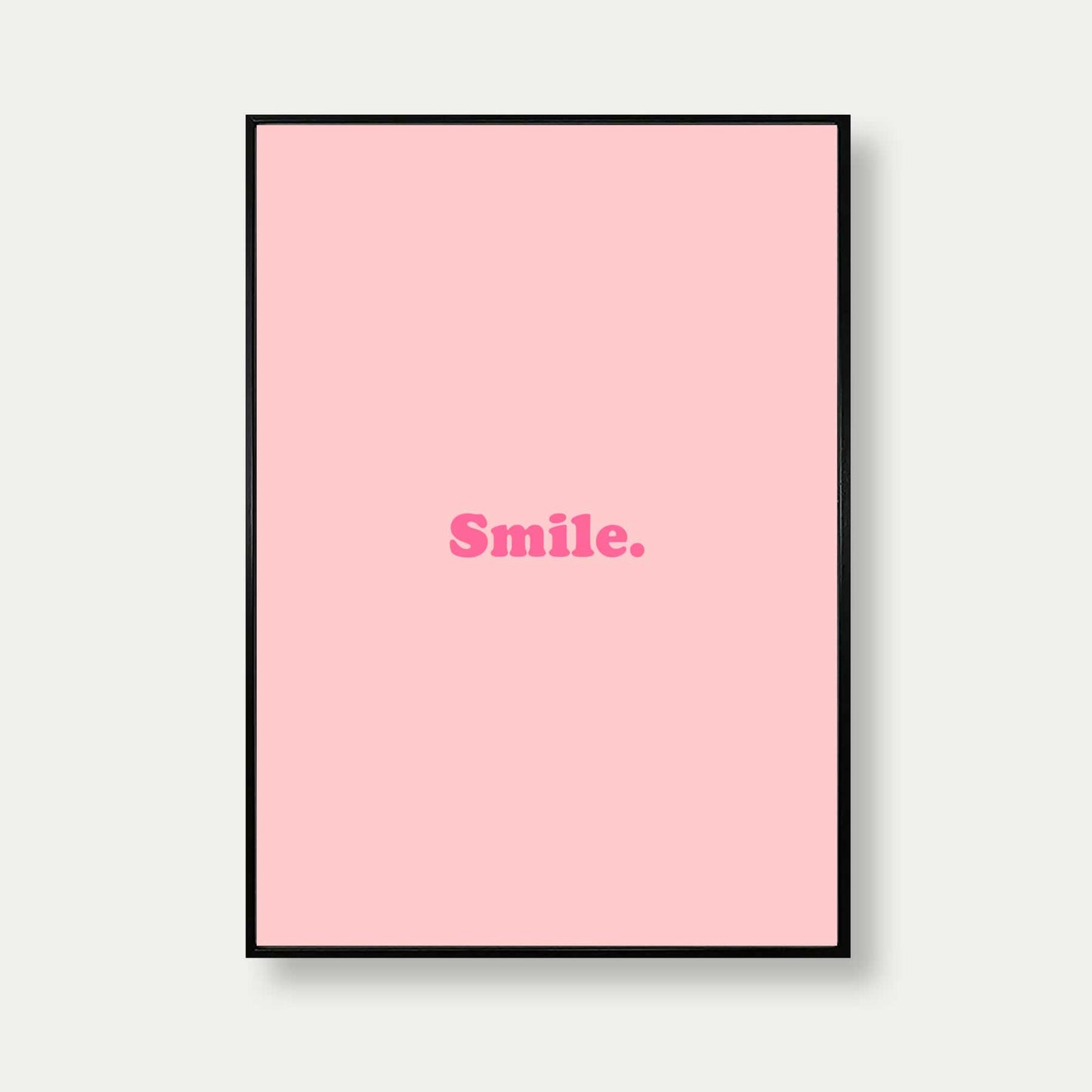 Smile Art Print In Pink