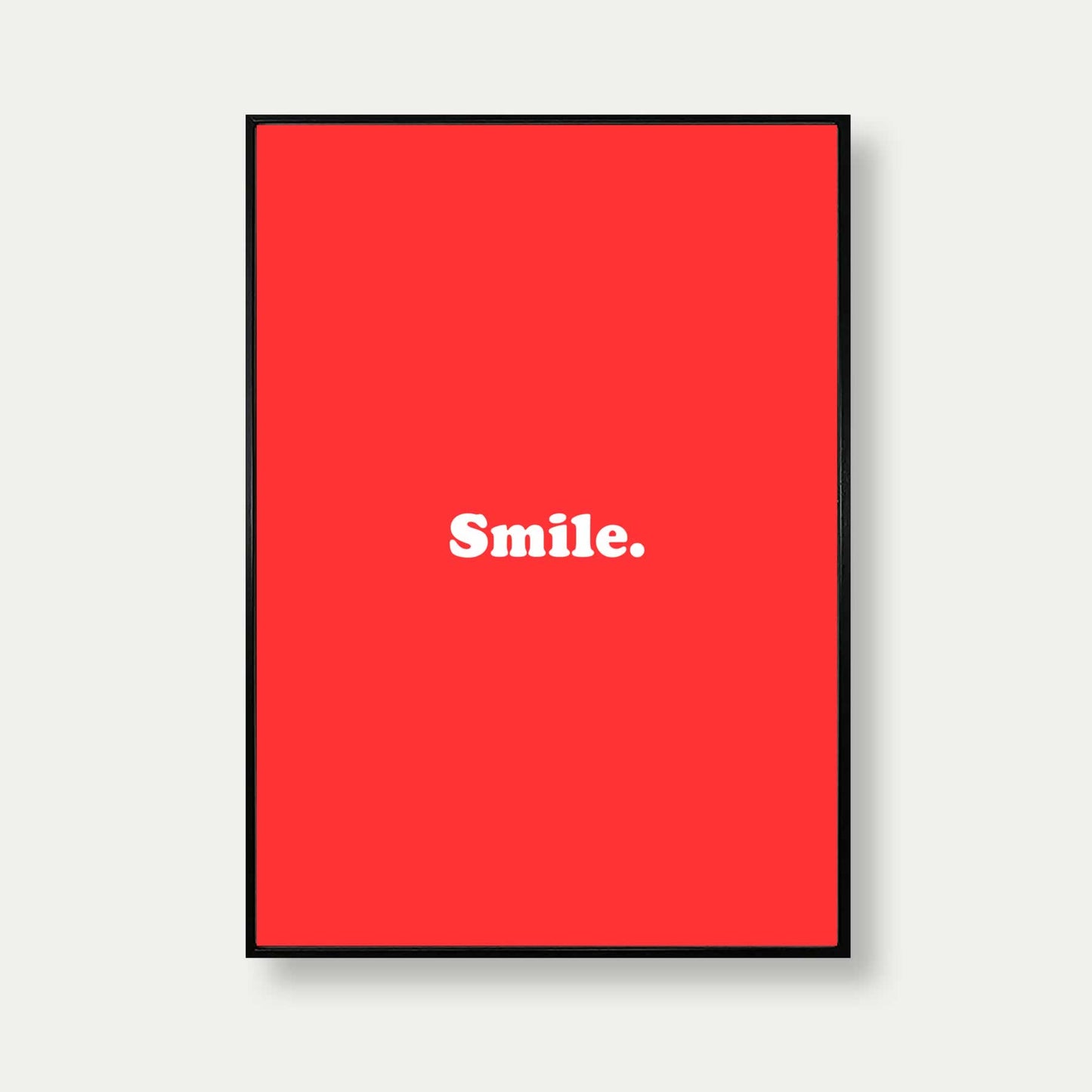 Smile Art Print In red