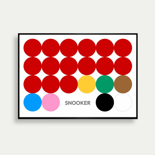 Snooker Balls Minimalist Poster Print