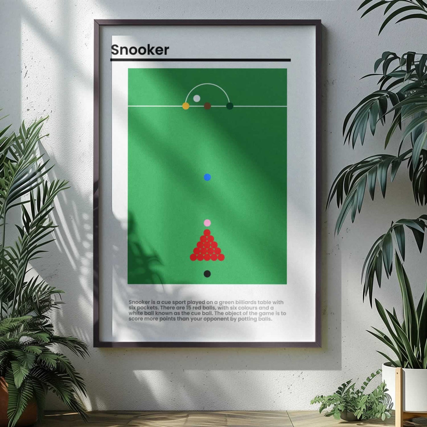 Minimalist snooker artwork