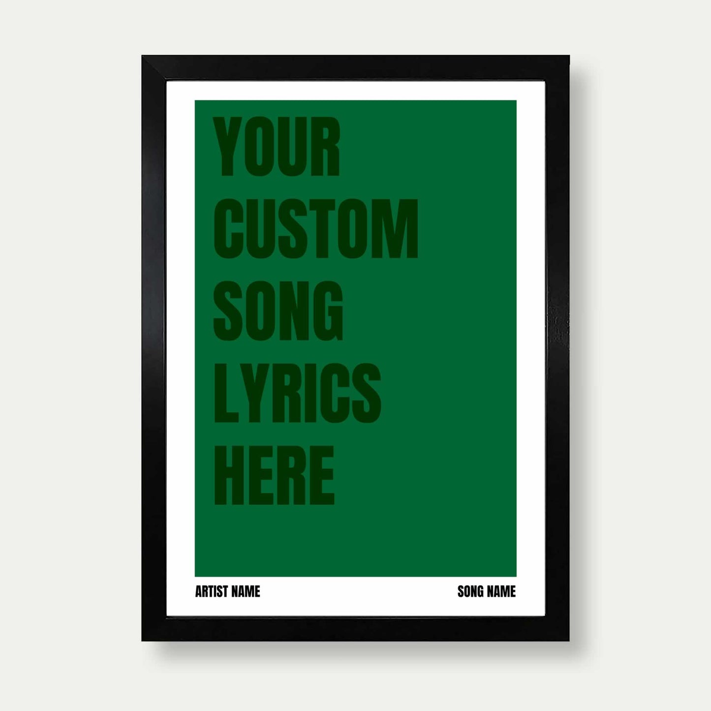 Personalised Song Lyrics Pring