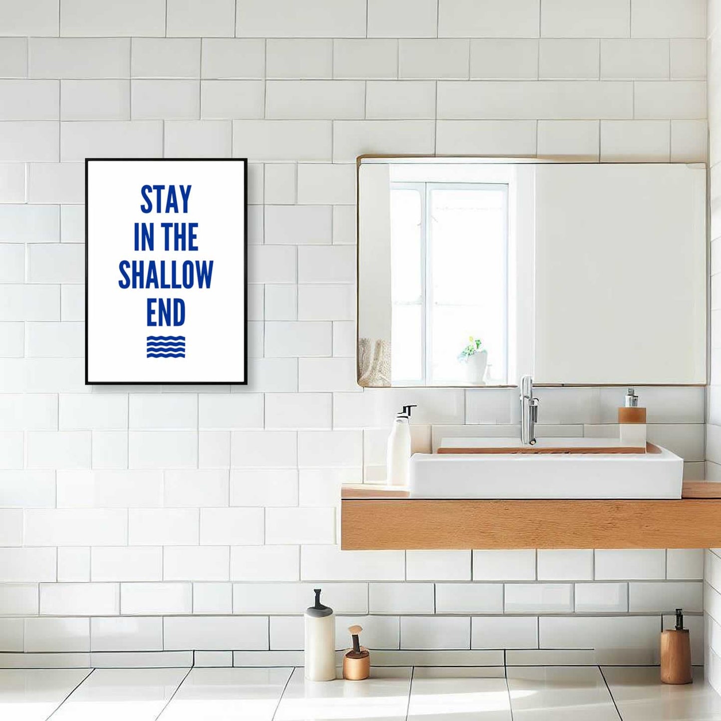 Stay In The Shallow End Bathroom Wall Art