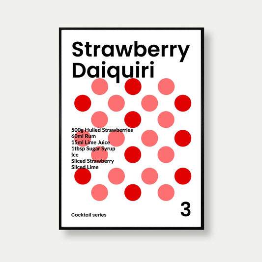 Strawberry Daiquiri Cocktail Print