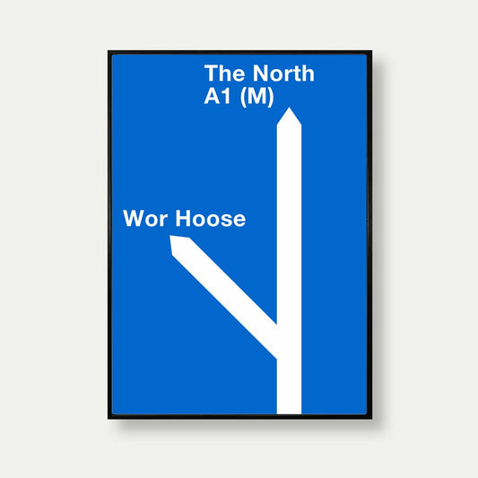 The North Motorway Sign Print