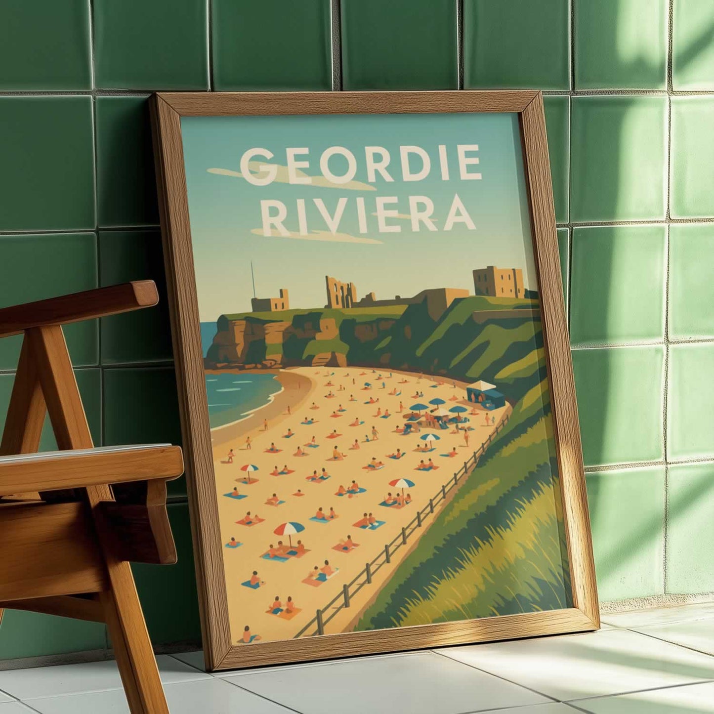 Geordie Riviera Tynemouth Travel Artwork