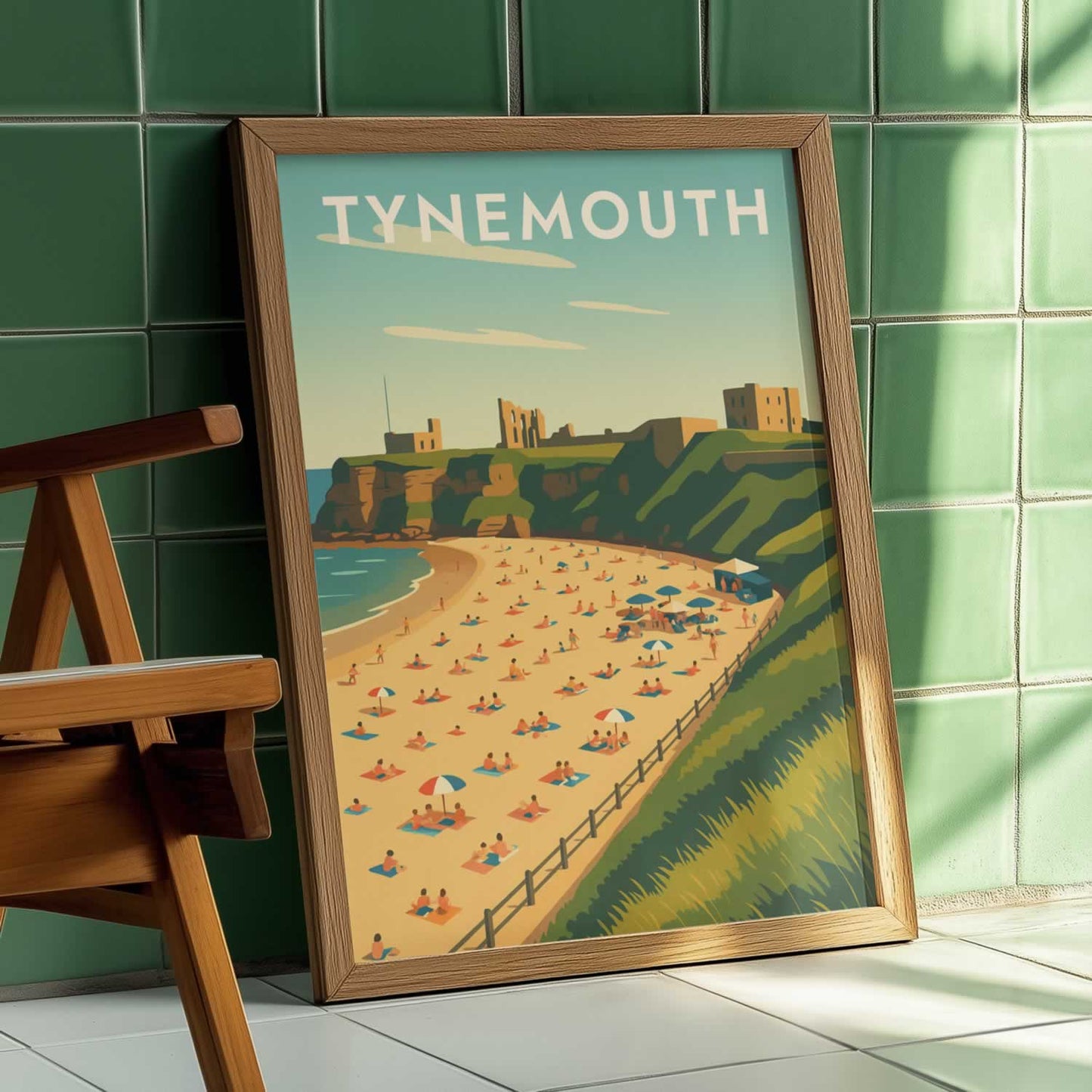 Tynemouth Retro Travel Wall Art