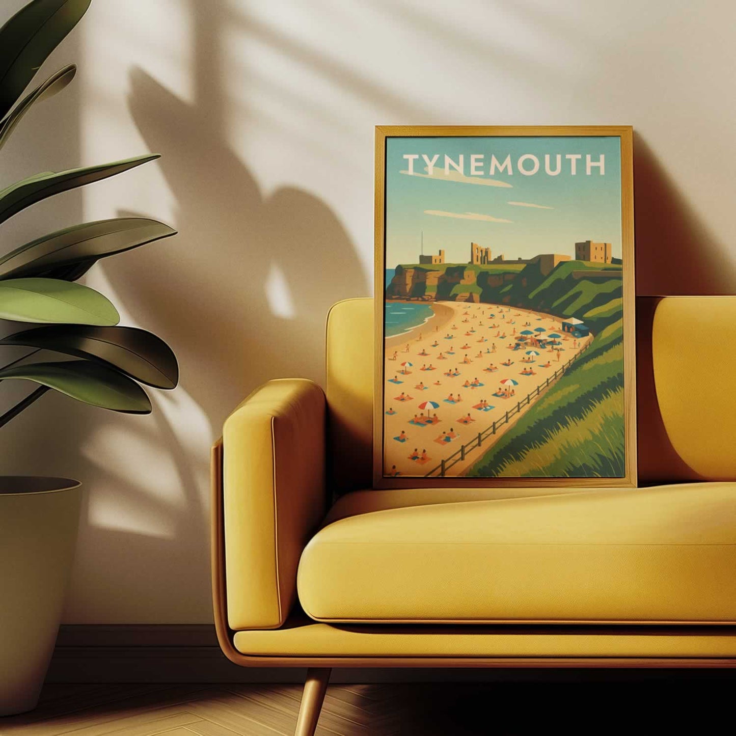 Tynemouth Retro Poster Print