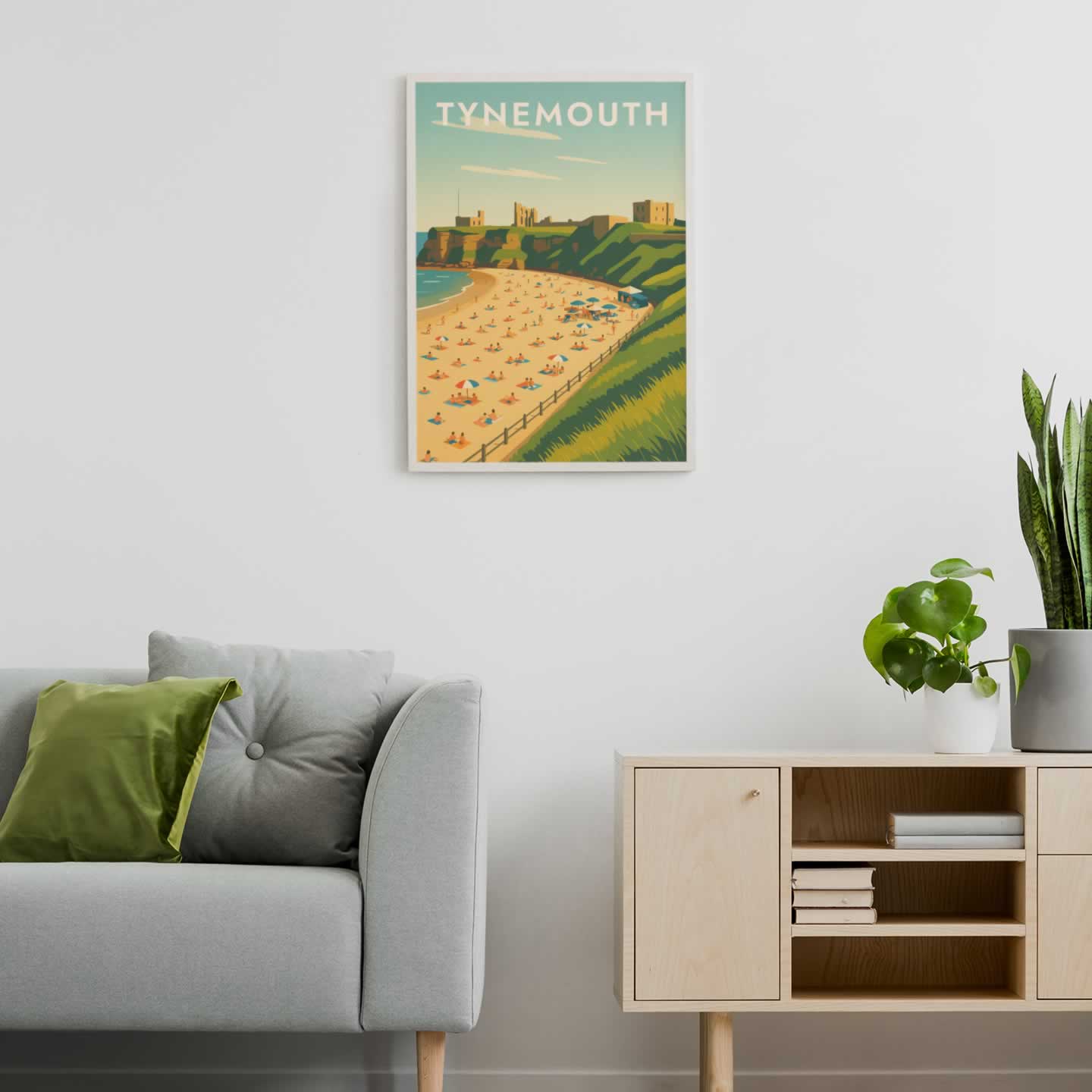 Tynemouth Beach And Castle Print