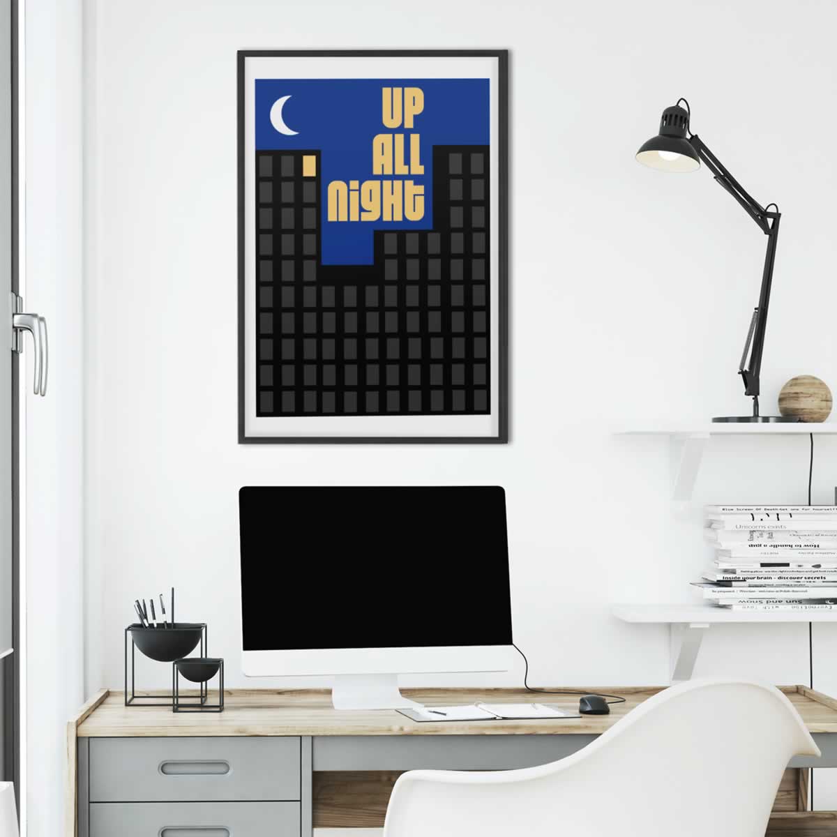 Up All Night Art Print For The Office