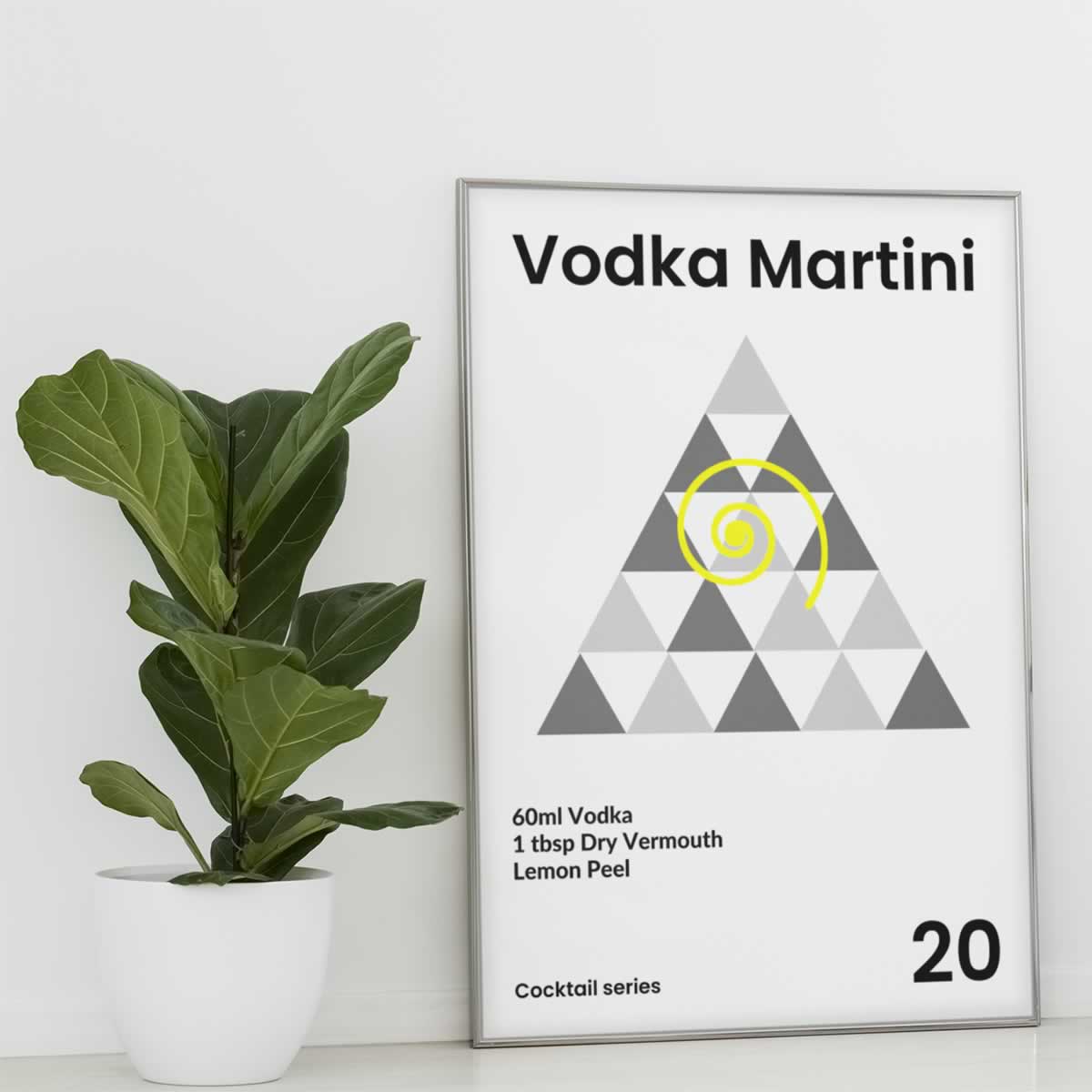 Vodka Martini Cocktail Poster Print