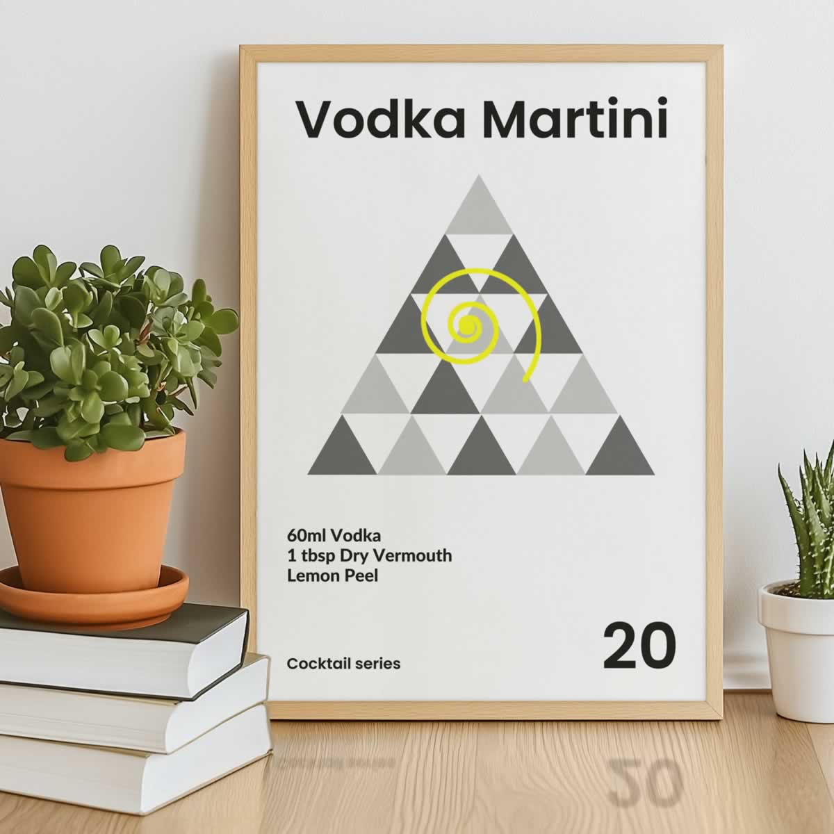 Vodka Martini Cocktail Print For Home Bar