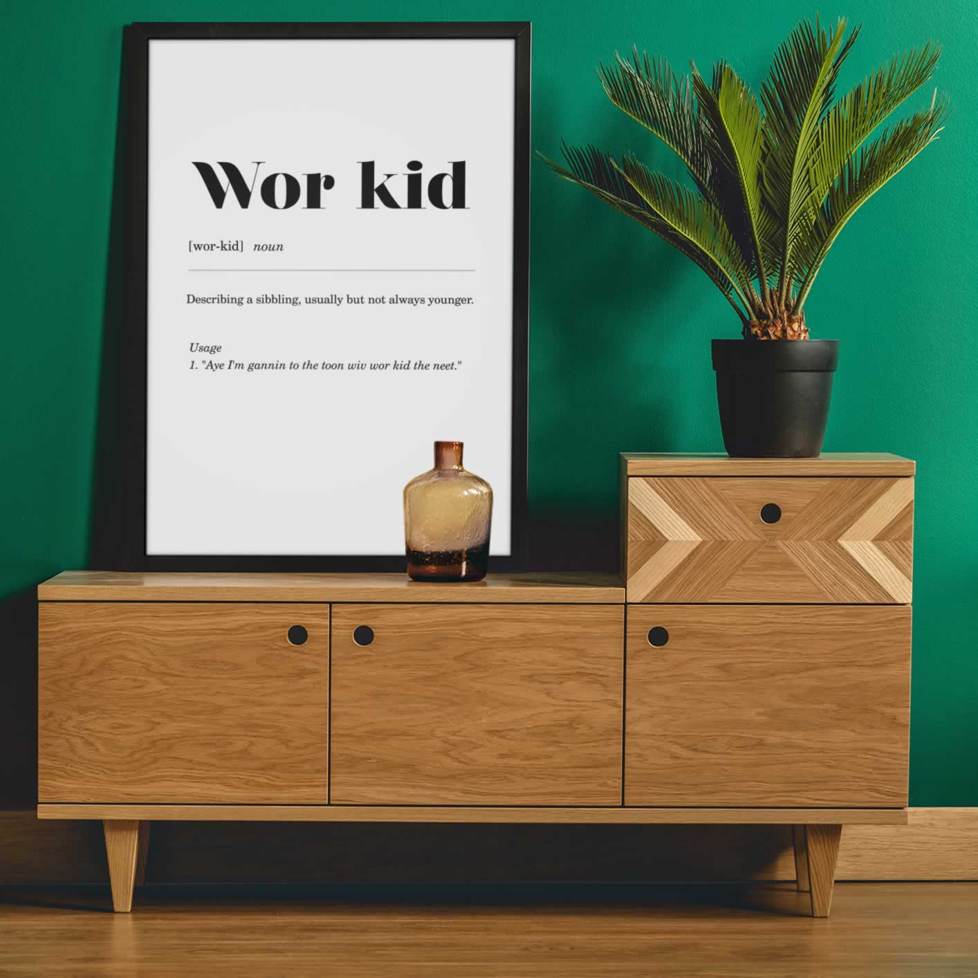 Wor Kid Geordie Definition Wall Art For Living Room