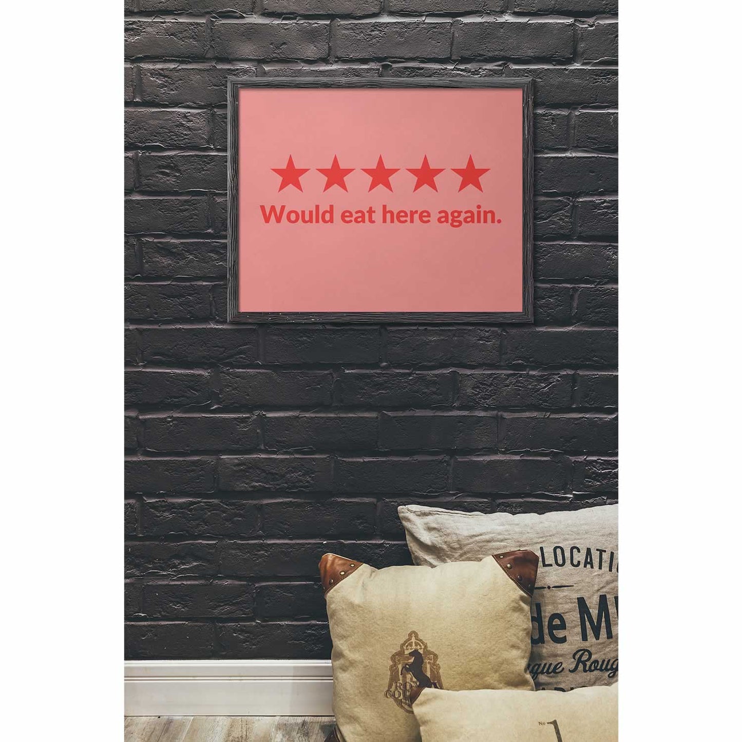 Would Eat Here Again 5 Stars Wall Art