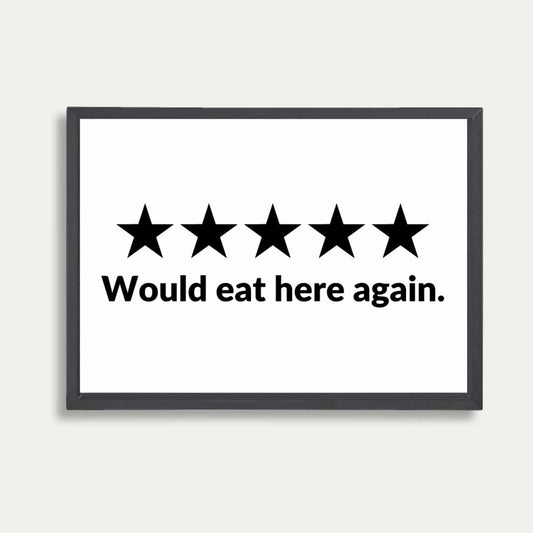 Would Eat Here Again Print