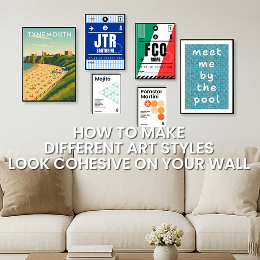 How Can I Make Different Art Styles Look Cohesive On My Wall?