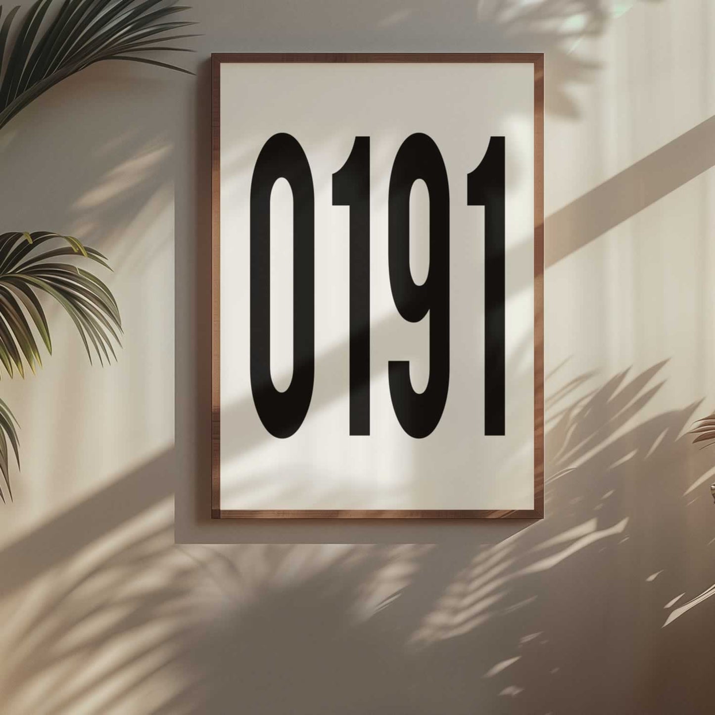 0191 Newcastle Phone Code Artwork