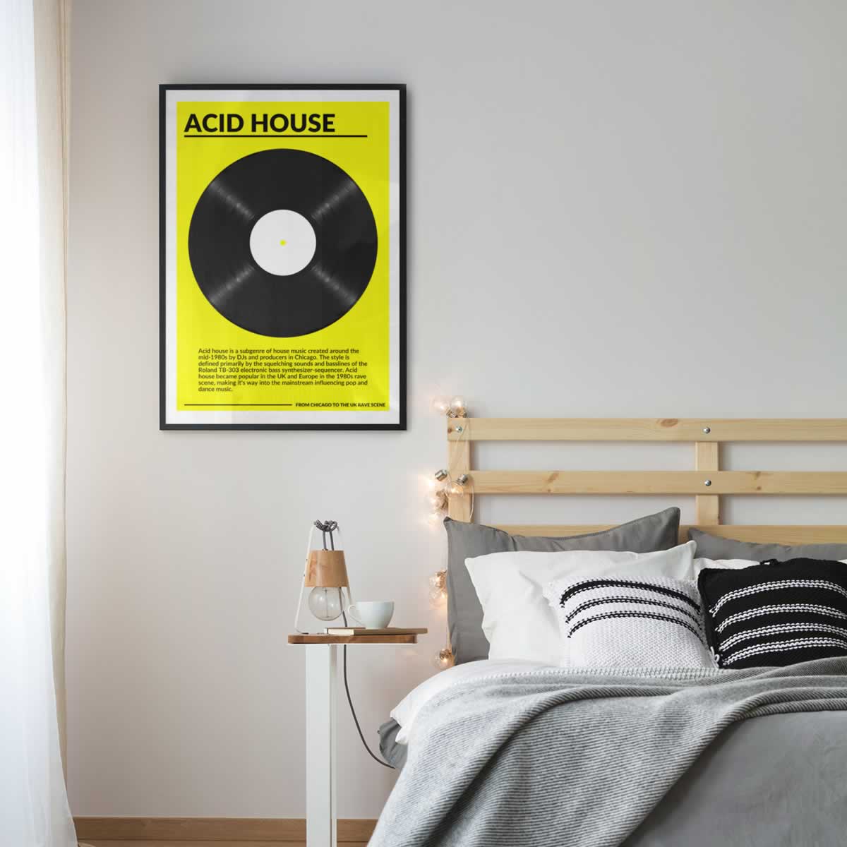 Acid House Vinyl Poster For The Bedroom Wall