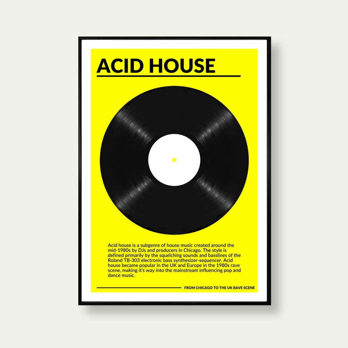 Acid House Vinyl Poster Print