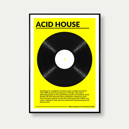 Acid House Vinyl Poster Print