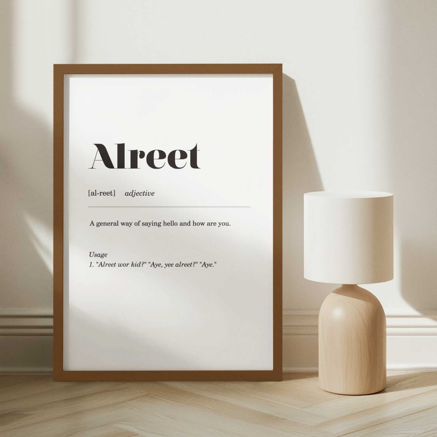Alreet Geordie Definition Print For Living Room