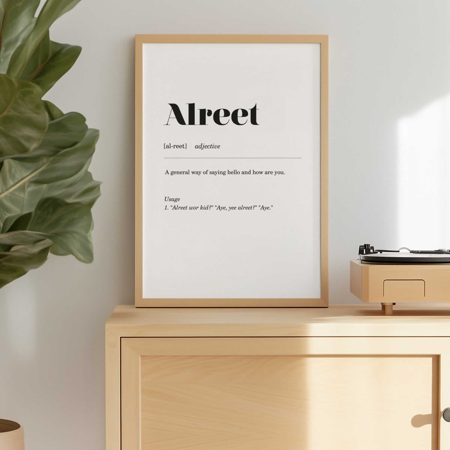 Alreet Geordie Definition Print