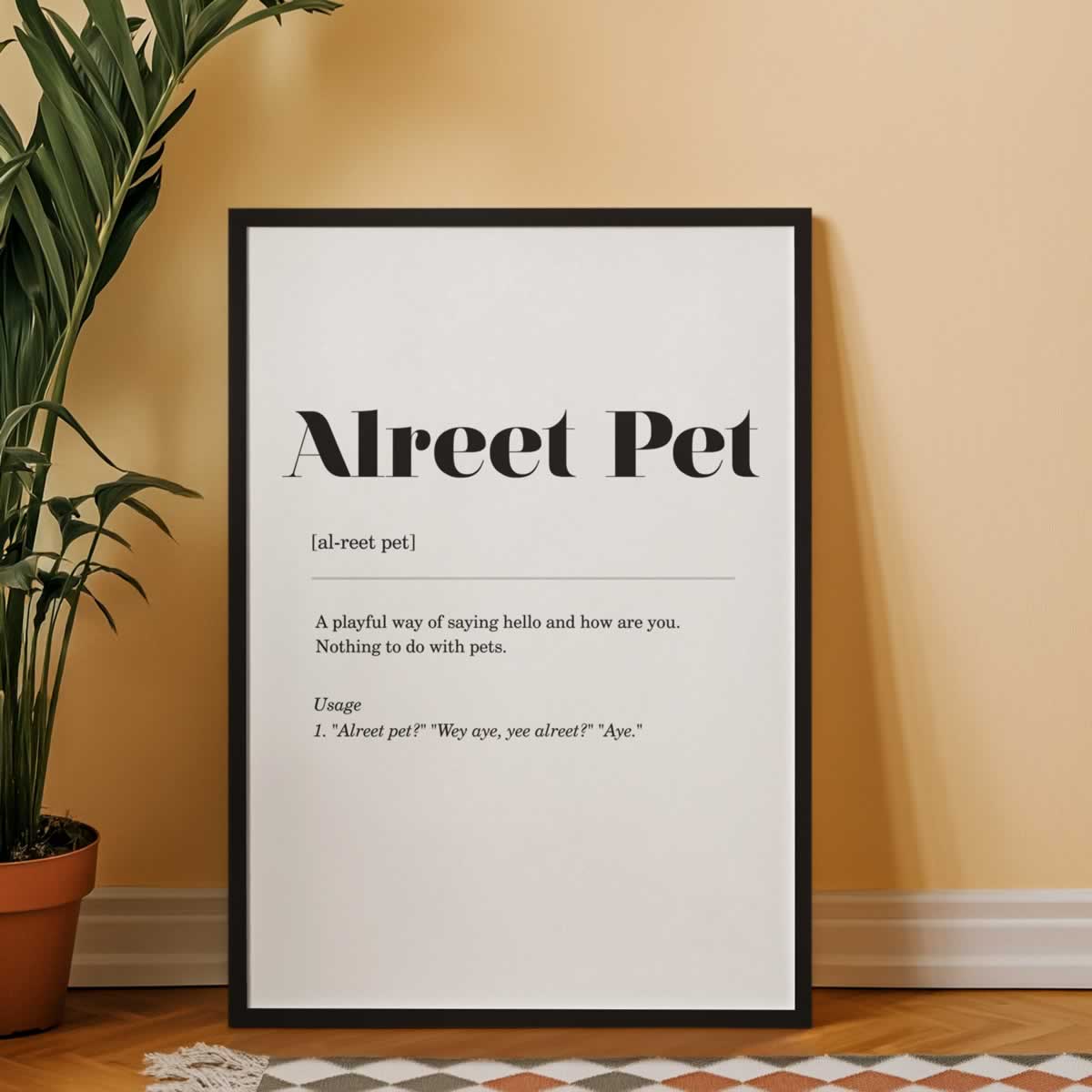 Alreet Pet Geordie Definition Wall Art