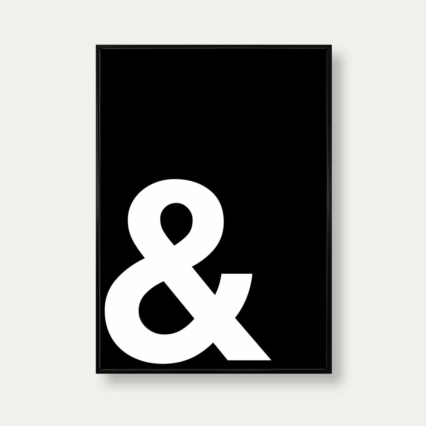 Ampersand Art Print In Black