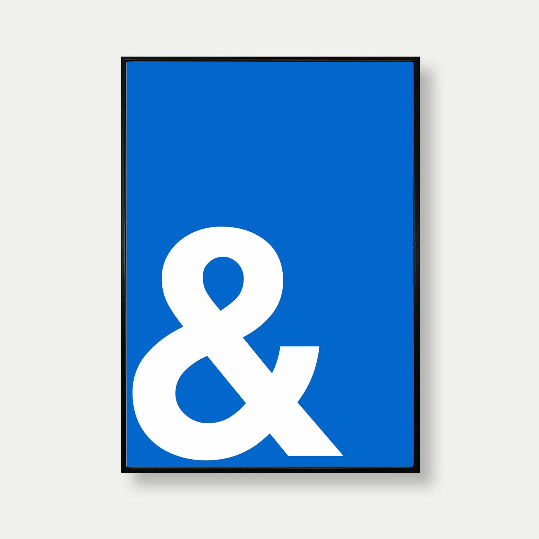 Ampersand Art Print In Blue