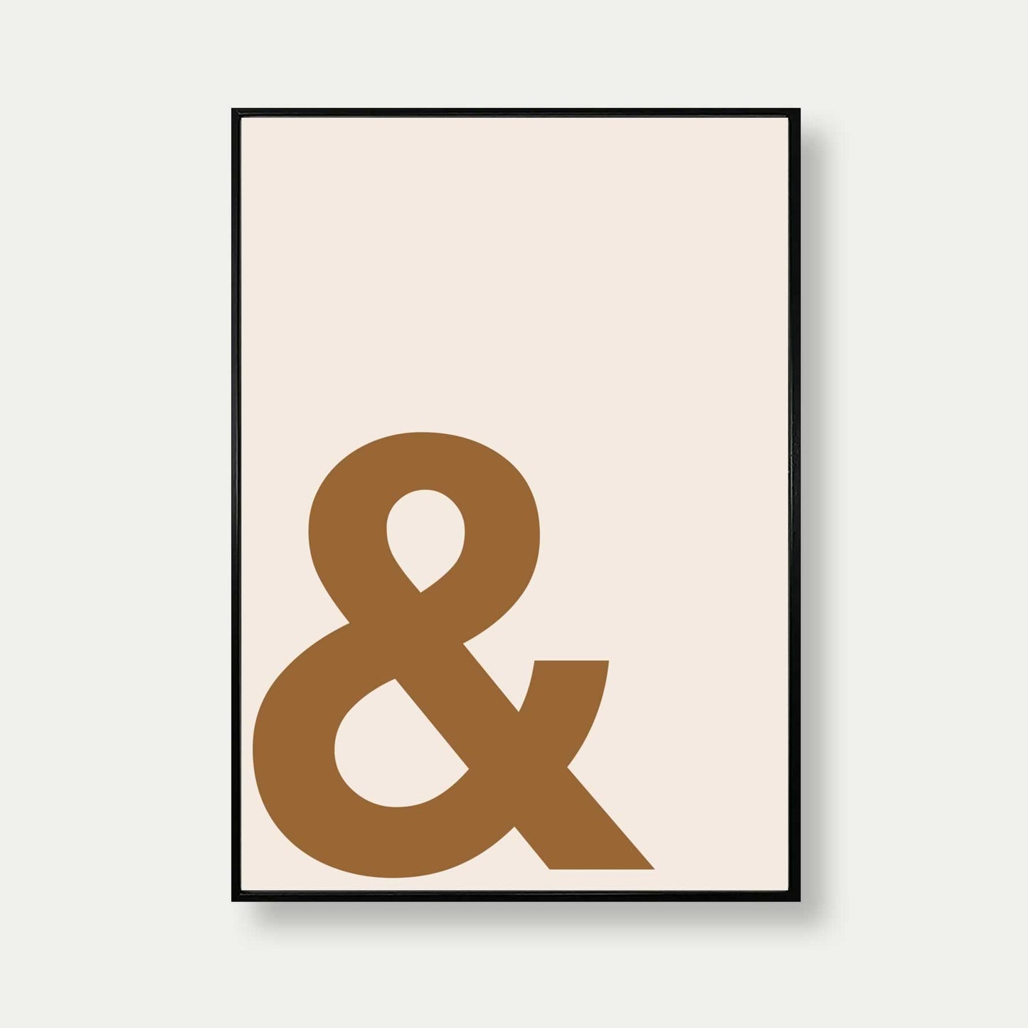 Ampersand Art Print In Beige