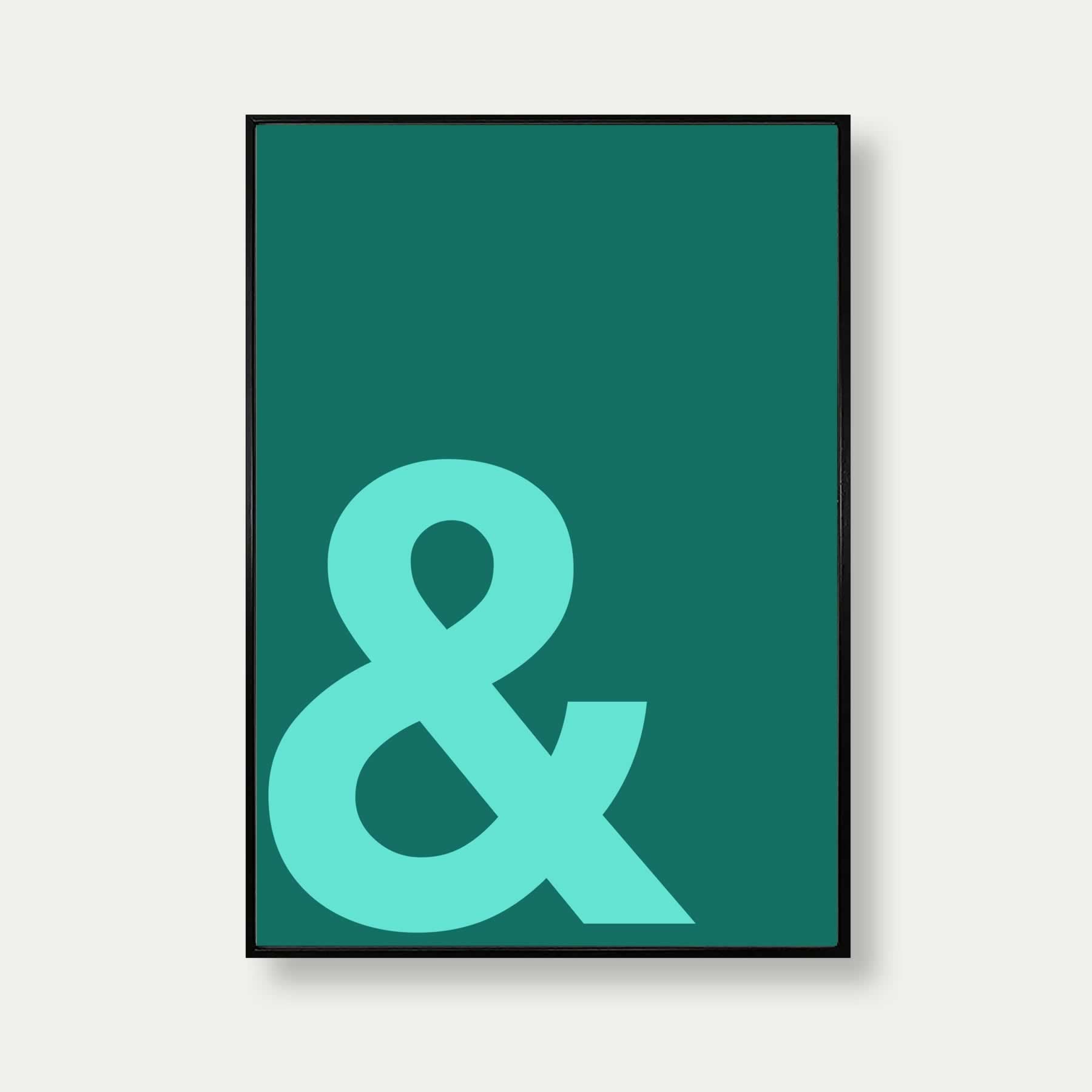 Ampersand Art Print In Green