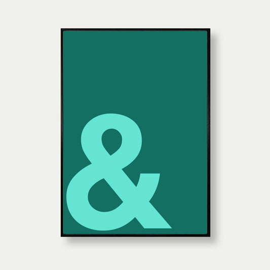 Ampersand Art Print In Green