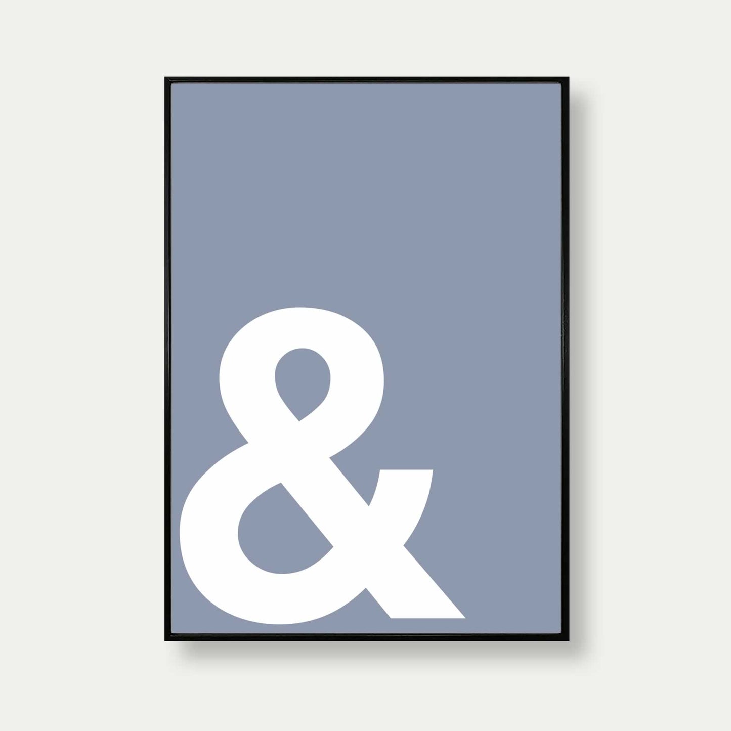 Ampersand Art Print In Grey