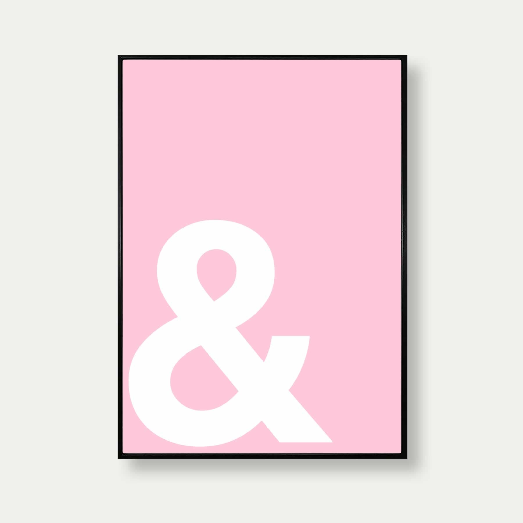 Ampersand Art Print In Pink