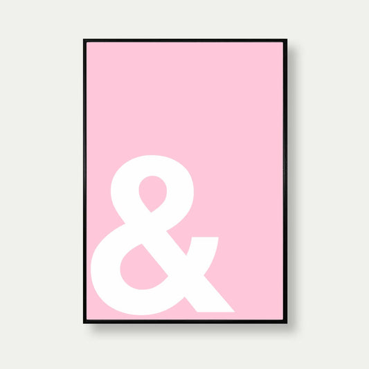 Ampersand Art Print In Pink