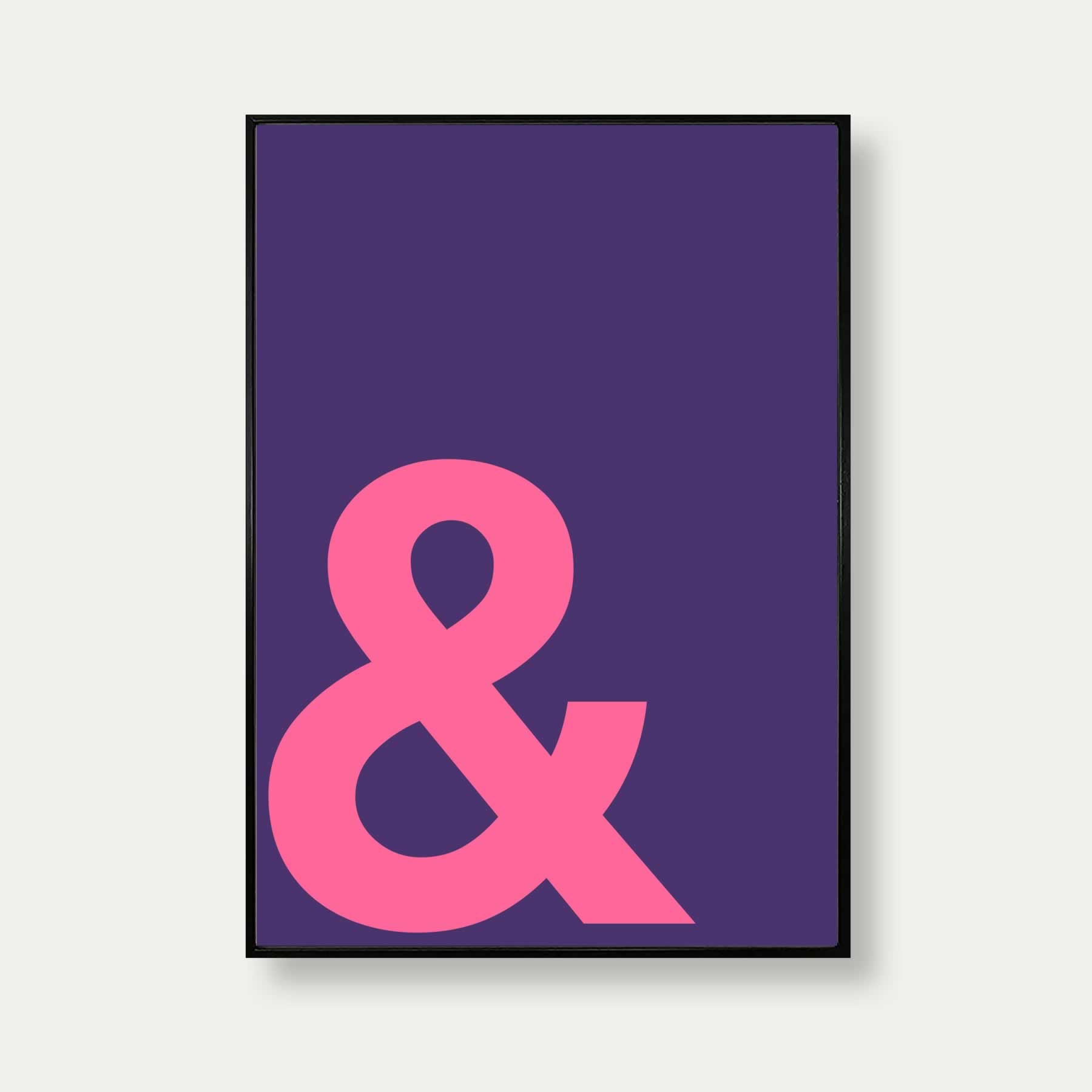 Ampersand Art Print In Purple
