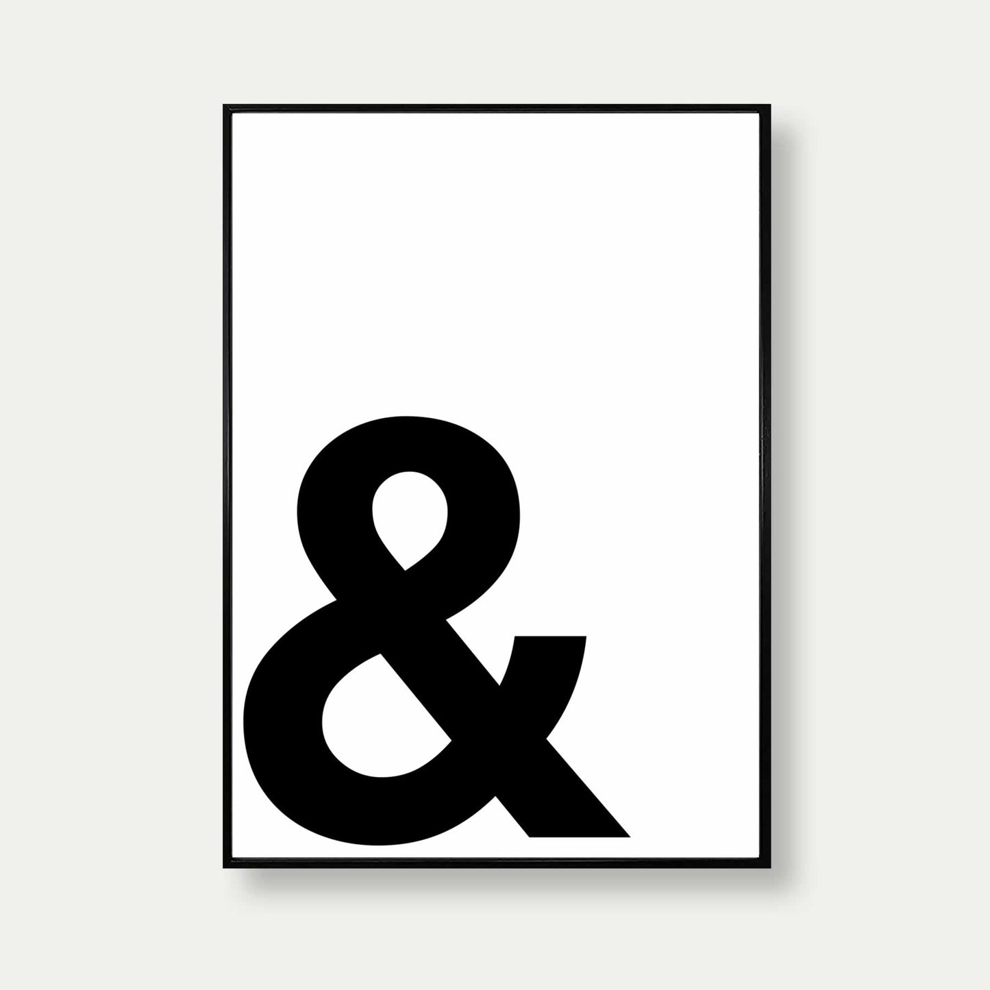 Ampersand Art Print In Black And White