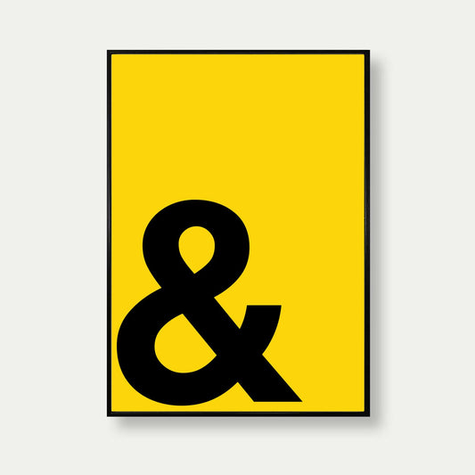 Ampersand Art Print In Yellow