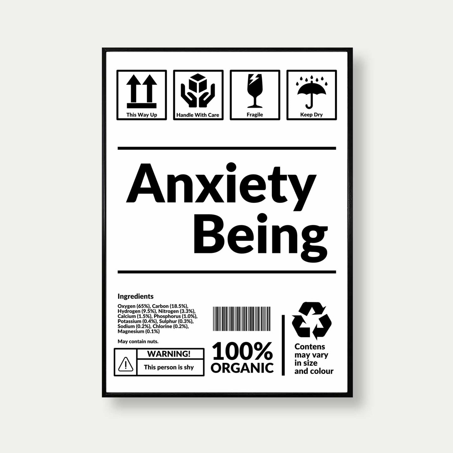 Anxiety Being Art Print