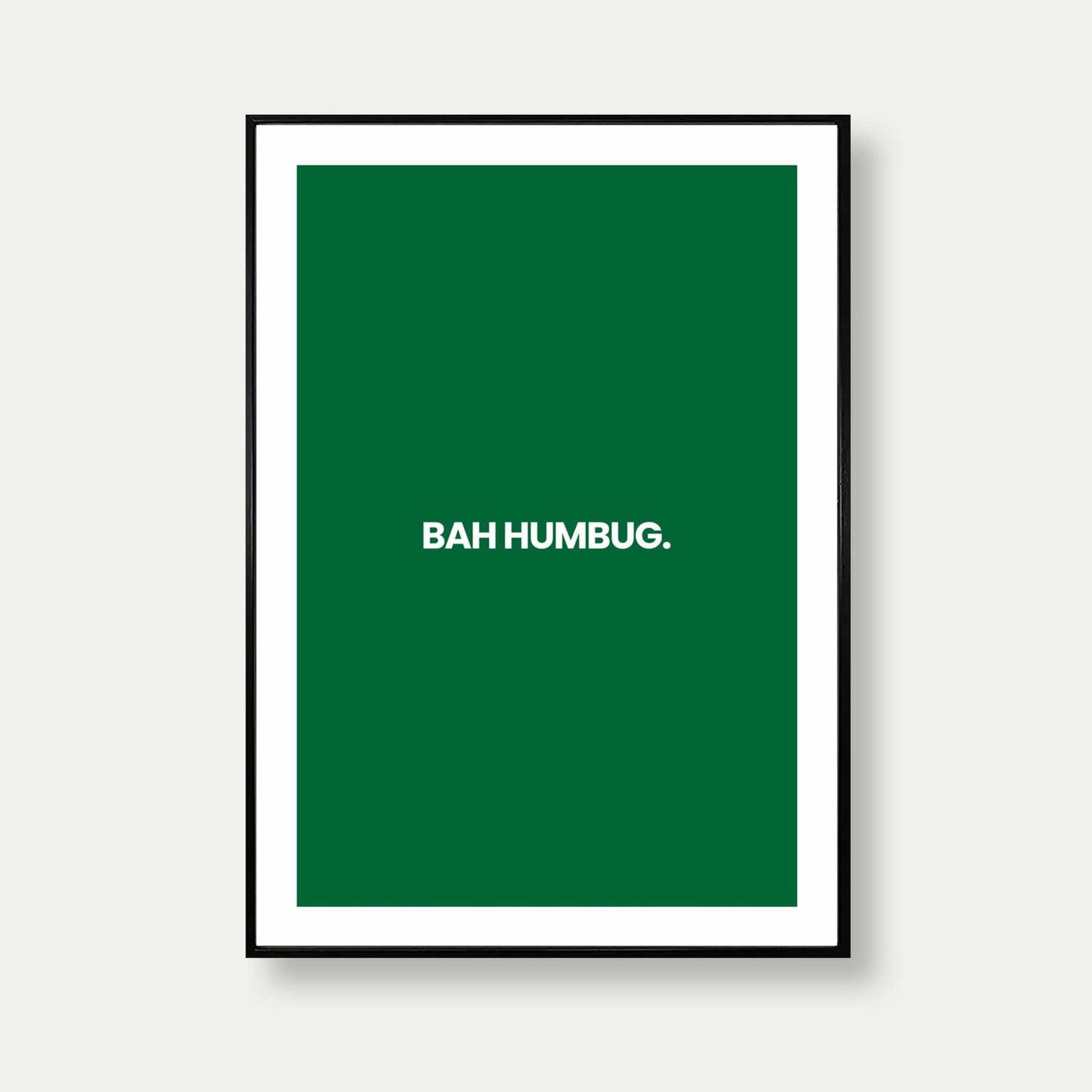 Bah Humbug Funny Christmas Print