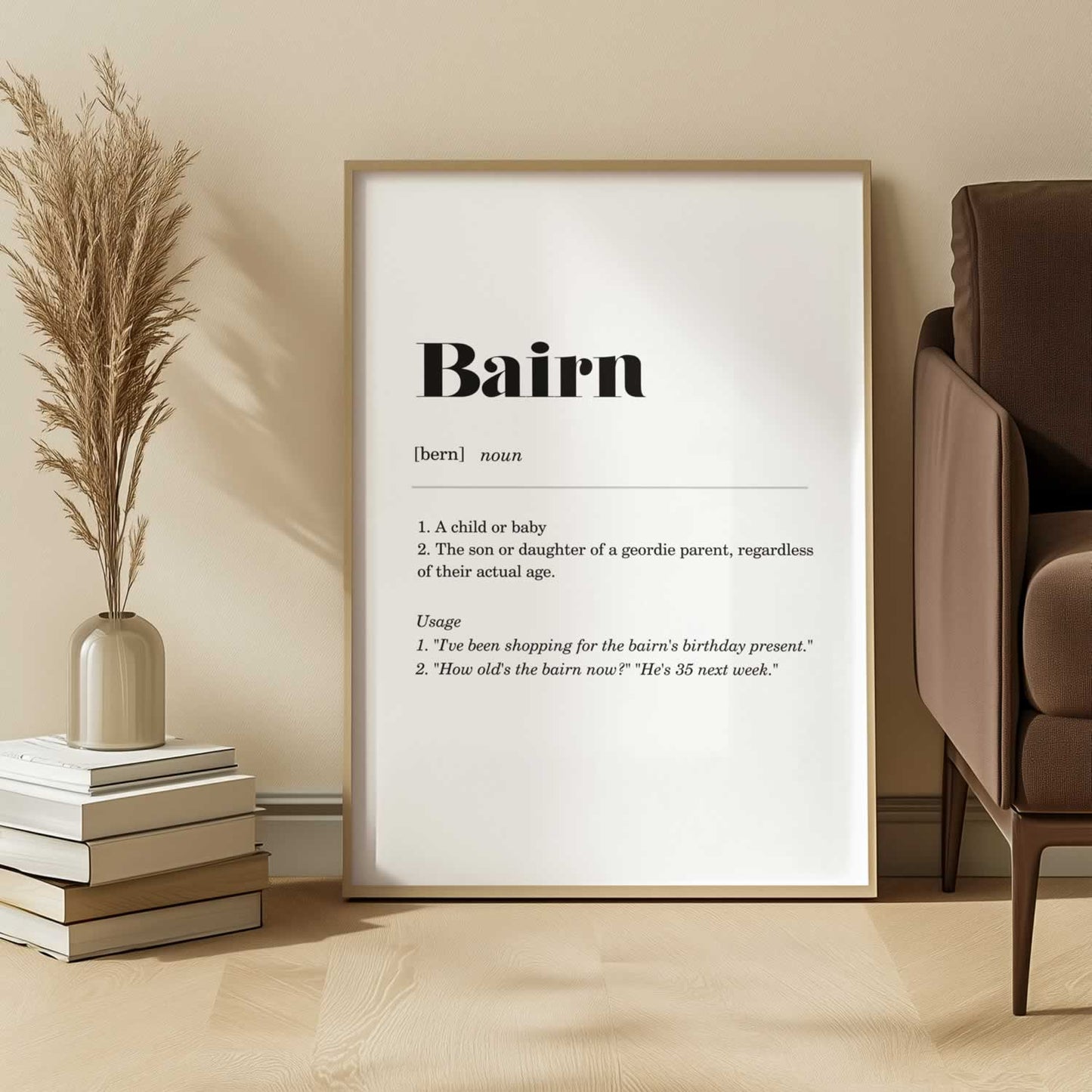 Bairn Definition Geordie Slang Print