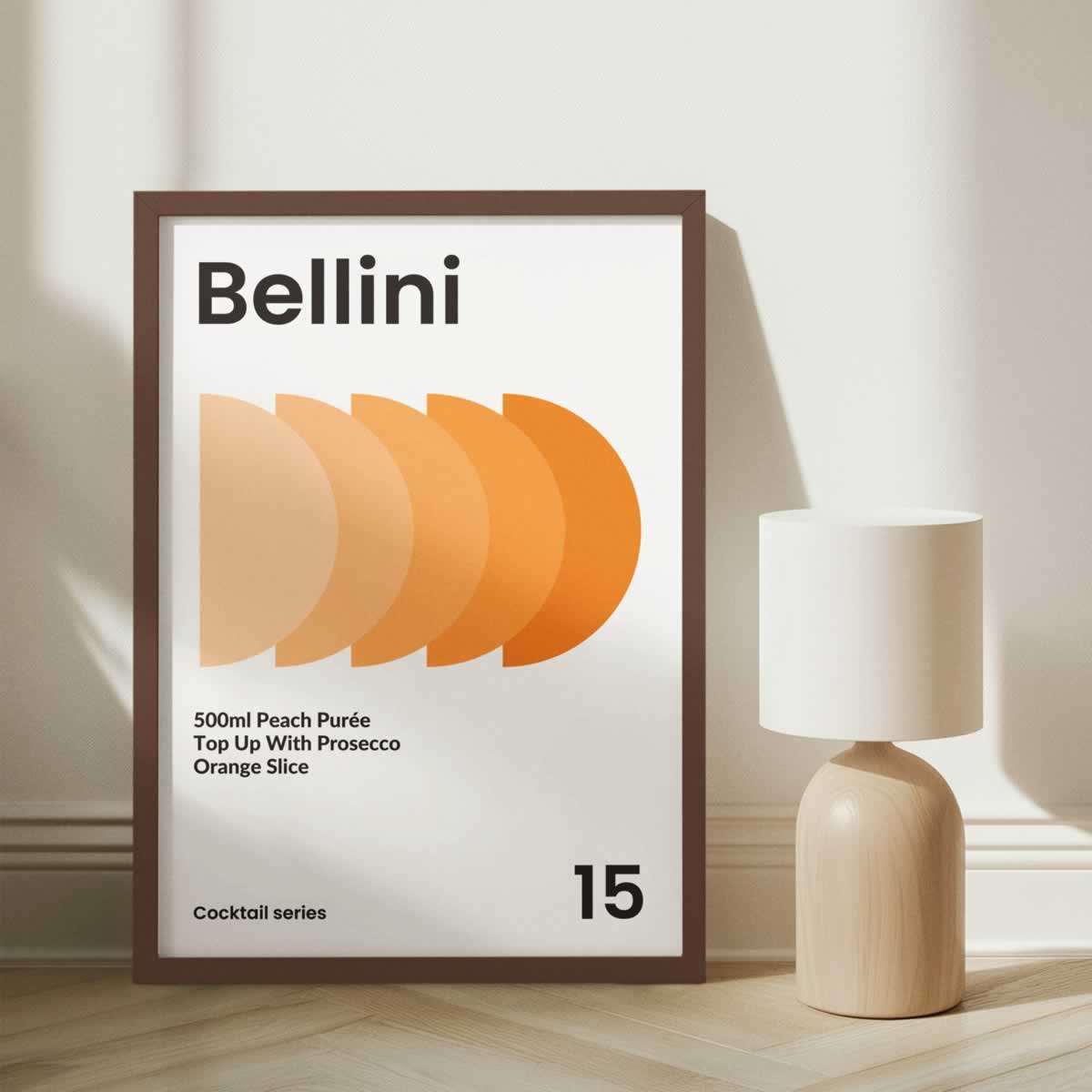 Bellini Cocktail Poster Print