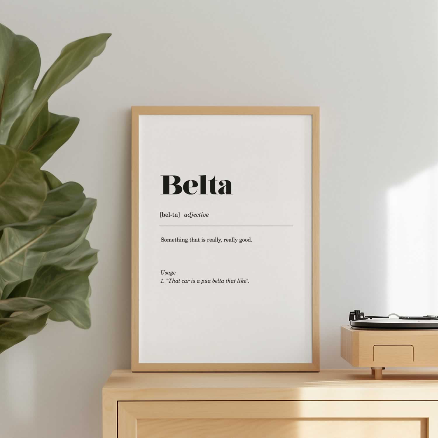 Belta Geordie Slang Print
