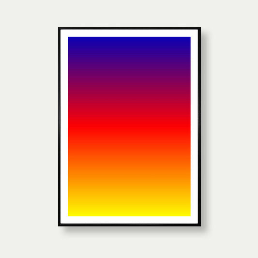 Blue Red Yellow Gradient Colours Art Print